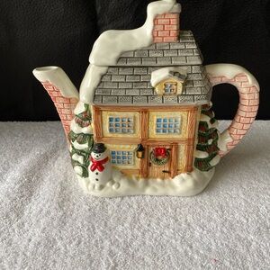 Christmas home creamer pitcher/ tea pot/ gravy boat.